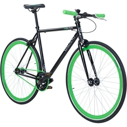 Galano Bicicletas de carretera Viking SingleSpeed Blade - Bicicleta monomarcha, tamaño de las ruedas: 28 pulgadas (71, 1 cm), color negro / verde, tamaño 53 cm, tamaño de cuadro 53.00 centimeters, tamaño de rueda 28.00 inches