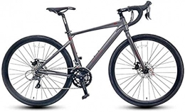 ZHJBD Bicicleta Worth having - Bicicleta de carretera para adultos, 16 velocidades de carreras de carreras, bicicletas de aluminio ligero con frenos de disco hidráulicos, neumáticos de 700 * 32c (color: gris, Tamaño: