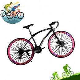 XIYAN Bicicletas de carretera XIYAN Bicicleta De Color para Estudiantes, 21~30 Velocidades, Amortiguador Disco para Hombres Y Mujeres Bicicleta De Entrenamiento De Carrera Variable Adecuada para Viajes Al Aire Libre, Negro