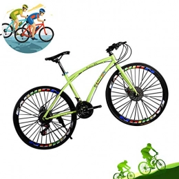 XIYAN Bicicleta XIYAN Bicicleta De Color para Estudiantes, 21~30 Velocidades, Amortiguador Disco para Hombres Y Mujeres Bicicleta De Entrenamiento De Carrera Variable Adecuada para Viajes Al Aire Libre, Verde