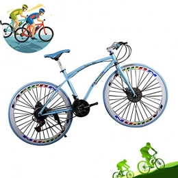 XIYAN Bicicleta XIYAN Bicicleta De Freno De Doble Disco De Carretera, Montaa Amortiguador De Velocidad Hombres Y Mujeres, Bicicleta De Entrenamiento De Carreras Adecuada para Viajes Al Aire Libre, Montaismo, Azul