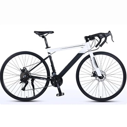 YXGLL Bicicleta de Carretera con Curva de aleación de Aluminio de 27,5 Pulgadas para Adultos 700C27, Disco de Aceite de Velocidad Variable, Bicicleta Ultraligera para Estudiantes (White)
