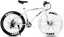YXWJ Bicicletas de carretera YXWJ Bicicletas Bicicletas de montaña Unisex Doble Freno de Disco 24 de Velocidad de Marcha Adulto de Bicicletas de Carreras Obra de la Escuela for Transporte Negro portátil y Color Blanco