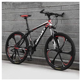 FMOPQ Bicicletas de montaña 21 Speed Mountain Bike 26 Inches 6Spoke Wheel Front Suspension Dual Disc Brake MTB Bicycle Red