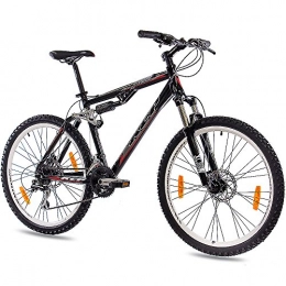 KCP Bicicleta 26"KCP bicicleta de montaña pump-2aleacin de 21velocidades Shimano suspensin Dual, unisex negro(26cm)