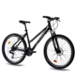 KCP Bicicletas de montaña 26 "Moutainbike bicicleta KCP TOVIAN Lady aleación con 21 Shimano TX negro – (26 cm)