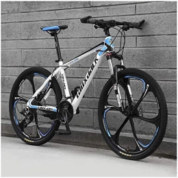 FMOPQ Bicicletas de montaña 26" MTB Front Suspension 30 Speed Gears Mountain Bike with Dual Oil Brakes Blue
