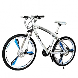 26 Pulgadas Adultos Bicicleta De Montaña Dual Disc Frenos Suspensión Completa MTB Antideslizante MTB 21/24/27-speed Bicicletas 3 Hablicado Bicicleta Bicicle De Biciclet(Size:21 Speed,Color:Blanco)