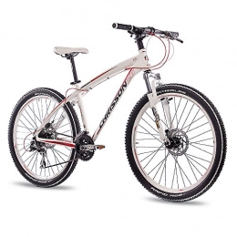 CHRISSON Bicicleta 66, 04 cm aluminio bicicleta de montaña bicicleta CHRISSON ALTERO 1, 0 UNISEX con 24 G SHIMANO 2 x disco blanco
