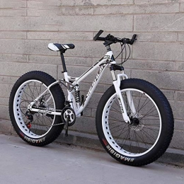 AISHFP Bicicleta Adulto Fat Tire Bicicletas de montaña, Off-Road Moto de Nieve, Bicicletas de Doble Freno de Disco Crucero, Playa de Bicicletas de 26 Pulgadas Ruedas, F, 7 Speed