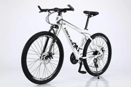 Alessia Cara Lauxjack Bicicleta de montaña de 28 pulgadas, 21 marchas, marco de bicicleta de freno de disco lacado con contenido de carbono, horquilla de suspensión, color blanco