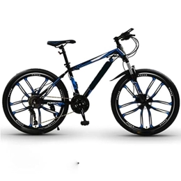 ASUMUI Bicicletas de montaña ASUMUI Bicicleta de montaña de 24 Pulgadas, aleación de Aluminio, 21 velocidades Variables, absorción de Impactos, Todoterreno, Viajes, Ciudad, Coche de cercanías (Blue)