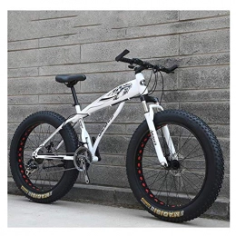 BCX Bicicleta BCX Bicicletas de montaña para adultos, bicicleta de montaña para niños Fat Tire Fat Trail, bicicleta de montaña rígida de doble disco, cuadro de acero de alto carbono, bicicleta, azul E, 26 pulgadas