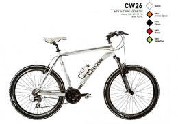 Cicli Puzone Bicicletas de montaña Bicicleta 26 Crow acera 24 V aluminio horquilla bloccabile cw26 blanco Made in Italy, BIANCO