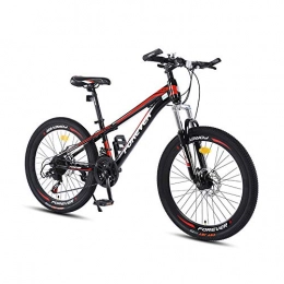 Yuxiaoo Bicicleta Bicicleta, Bicicleta de montaña, Bicicleta todo terreno de 24 pulgadas y 21 velocidades, con marco de acero con alto contenido de carbono, para adultos, Freno de disco doble, Diseño de bajo alcan