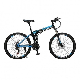 Yuxiaoo Bicicleta Bicicleta, Bicicleta de montaña con ruedas gruesas de 26 pulgadas, Bicicleta con freno de disco doble, 24 velocidades, Para adultos, Marco de acero con alto contenido de carbono, Antideslizante