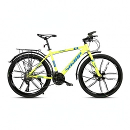 Yuxiaoo Bicicletas de montaña Bicicleta, bicicleta de montaña con ruedas gruesas de 26 pulgadas, bicicleta de 27 velocidades, para adultos y adolescentes, marco de acero con alto contenido de carbono, freno de disco doble, no