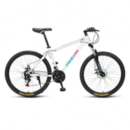Yuxiaoo Bicicleta Bicicleta, bicicleta de montaña de choque de 24 / 26 pulgadas, bicicleta todo terreno de 24 velocidades, para adultos y adolescentes, fácil de instalar, marco de acero con alto contenido de carbono