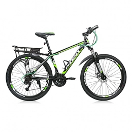Yuxiaoo Bicicleta Bicicleta, Bicicleta de Montaña Shock de 24 Pulgadas, Bicicleta con Freno de Disco Doble de 24 Velocidades, con Marco de Acero de Alto Contenido de Carbono, Que Pueden Usar Tanto Hombres Como Muj