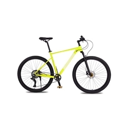 LANAZU Bicicleta Bicicleta de 21 Pulgadas, Bicicleta de montaña de aleación de Aluminio, Bicicleta de Esquí de liberación rápida Delantera y Trasera de 10 velocidades, Adecuada para Transporte y Aventura (Yellow )
