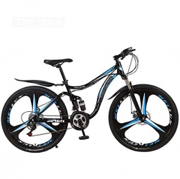 LJLYL Bicicleta Bicicleta de bicicleta de montaña de 26 pulgadas para adultos, hombres y mujeres, bicicletas de MTB con marco de acero de alto carbono, doble freno de disco, ruedas de aleacin de aluminio, B, 21 speed