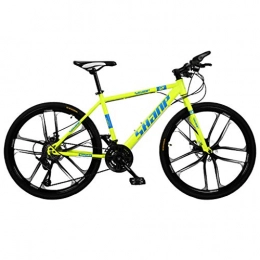 FFF-HAT Bicicleta Bicicleta de cross-country para jóvenes y adultos de 26 '' / 24 velocidades / 30 velocidades, bicicleta de montaña todo terreno con marco de acero de alto carbono, versión de seis palas de bicicleta