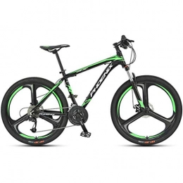 Dsrgwe Bicicleta Bicicleta de Montaa, Bicicleta de montaña, marco de aluminio de aleacin de bicicletas de montaña, doble disco de freno y suspensin delantera, de 26 pulgadas de ruedas, velocidad 27 ( Color : A )