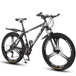 Dsrgwe Bicicleta Bicicleta de Montaa, De 26 pulgadas de bicicletas de montaña, radios de ruedas, bicicletas cuadro de carbono de acero, doble freno de disco delantero y Tenedor ( Color : Black , Size : 27-speed )