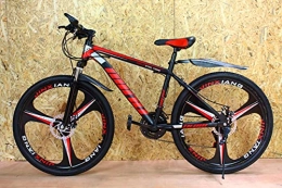 Desconocido Bicicleta Bicicleta de montaña - 2021 para hombres mujeres Junior 26'' Rueda 21 Velocidad - Negro y Rojo
