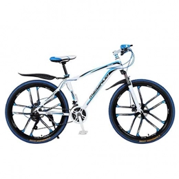 WGYEREAM Bicicleta Bicicleta de Montaña, 26" bicicletas de montaña Bicicletas 21 24 27 velocidades marco ligero de aleación de aluminio Barranco bicicleta con doble freno de disco ( Color : Blue , Size : 21 Speed )