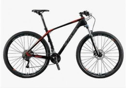 Bicicleta de montaña con cuadro de carbono, 29 pulgadas, 27 velocidades, color negro