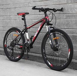 LJLYL Bicicletas de montaña Bicicleta de montaña con llantas de aleacin de aluminio, bicicleta de MTB rgida con marco de acero de alto carbono con doble freno de disco, horquilla delantera amortiguadora, B, 24 inch 21 speed