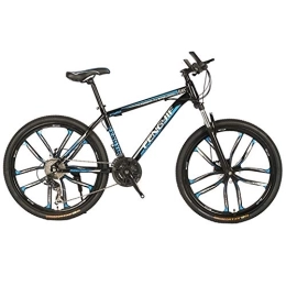 LNX Bicicletas de montaña Bicicleta de montaña de 24 / 26 pulgadas, frenos de disco doble, bicicleta de cross-country de velocidad variable de acero con alto contenido de carbono, bicicleta para adultos, estudiantes y jóvenes