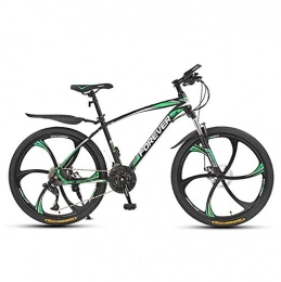 WLWLEO Bicicleta Bicicleta de montaña de 24 " con absorción de impactos Bicicletas de mujer Bicicleta todoterreno de velocidad variable para hombres mujeres adolescentes adultos Freno de disco doble, C, 24" 30 speed