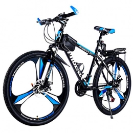 FFF-HAT Bicicleta Bicicleta de montaña de 24 y 26 pulgadas para adultos, hombres y mujeres, bicicleta de velocidad variable, 24 pulgadas, marco de acero de alto carbono, bicicleta todoterreno de absorción de impactos