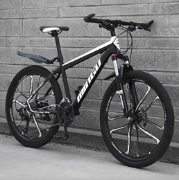 Langlin Bicicleta Bicicleta de montaña de 26 "para adultos Bicicleta todoterreno que absorbe los golpes con suspensión delantera, asiento ajustable, marco de acero con alto contenido de carbono, 02, 26 inch 21 speed