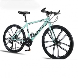 WSS Bicicleta Bicicleta de montaña de 26 Pulgadas 21-Speed-Dual Disc Frenos para Estudiantes Adultos Off-Road-Diez Blade Wheels-Bicycle Green-27speed