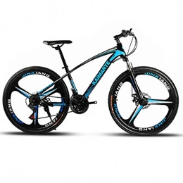 Aigrun Bicicleta Bicicleta De Montaña De 26 Pulgadas 21 Velocidad Bicicleta De Cuadro De Acero De Alto Carbono Frenos De Doble Disco Bicicleta Rueda De Radios Y Rueda De Cuchillo Bicicleta-3 Cuchillo Negro Azul