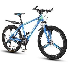 RSDSA Bicicleta Bicicleta de montaña de 26 pulgadas 3 ruedas de corte Bicicleta de montaña de suspensión completa con bloqueo Horquilla de suspensión 150 kg de capacidad de carga adecuada para adultos, Azul, 27speed
