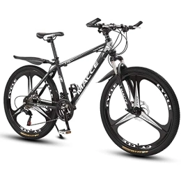 RSDSA Bicicleta Bicicleta de montaña de 26 pulgadas 3 ruedas de corte Bicicleta de montaña de suspensión completa con bloqueo Horquilla de suspensión 150 kg de capacidad de carga adecuada para adultos, Negro, 21speed