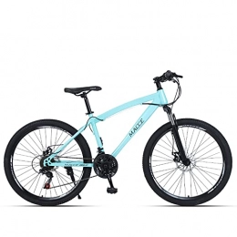Bicicleta de montaña de 26 pulgadas, bicicleta de montaña nueva de 27 velocidades, bicicleta antideslizante de freno de disco doble, una variedad de colores disponibles (26, azul)