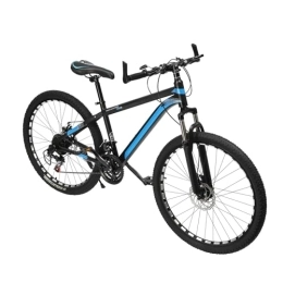 Bicicleta de montaña de 26 pulgadas, bicicleta de montaña, para adultos, para hombre, niño, 21 velocidades, color negro y azul, bicicleta de montaña para hombre, mujer, niño y niña