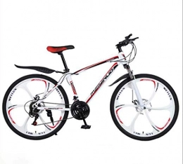 ZHTY Bicicleta Bicicleta de montaña de 26 pulgadas y 21 velocidades para adultos, cuadro completo de acero al carbono ligero, suspensión delantera de rueda, bicicleta para hombre, bicicleta de montaña con freno de