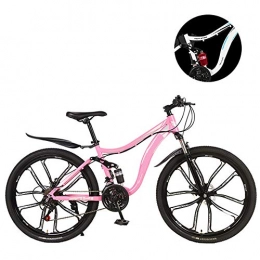HZYYZH Bicicletas de montaña Bicicleta de montaña HZYYZH Off-Road para adultos, ligera y todoterreno, marco duro, 26 pulgadas, bicicleta de ciudad, bicicleta de montaña, rosa, 27 velocidades