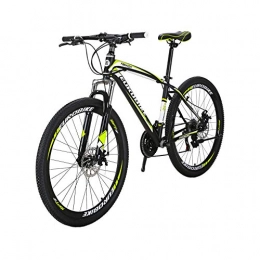 Bicicleta de montaña LZBIKE BICYCE X1-27.5 21 velocidades cambio izquierdo 3 derecho 7 marco absorción de golpes bicicleta de montaña amarillo