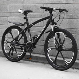 Lxyfc Bicicleta Bicicleta de montaña Mountainbike Bicicleta 26” bicicleta de montaña, marco de acero al carbono bicicletas de montaña, doble disco de freno y suspensión delantera MTB Bicicleta Mountainbike Bicicleta
