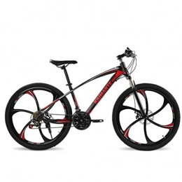 WYLZLIY-Home Bicicleta Bicicleta de montaña Mountainbike Bicicleta Barranco de bicicletas de 24" Rueda de doble disco de freno de montaña bicicletas con suspensión delantera, 21 24 27 velocidades marco de acero al carbono B