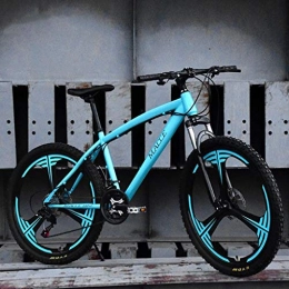 WYLZLIY-Home Bicicleta Bicicleta de montaña Mountainbike Bicicleta Barranco de la bici MTB de acero al carbono que absorben los golpes rueda de la Unidad de bicicletas de montaña de doble freno de disco delantero Suspensión