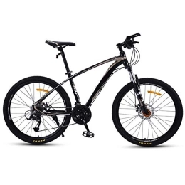Relaxbx Bicicleta Bicicleta de montaña para Adultos Cuadro de aleación de Aluminio Ligero de 27 velocidades Horquilla de suspensión de Doble Disco Freno Rueda de 27.5 Pulgadas Negro + Gris