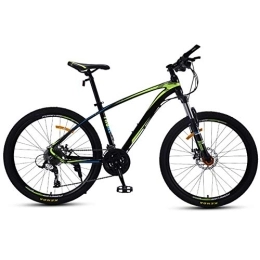 Relaxbx Bicicleta Bicicleta de montaña para Adultos de 24 velocidades Rueda de 26 Pulgadas Ligero Marco de aleación de Aluminio Freno de Disco Negro + Verde